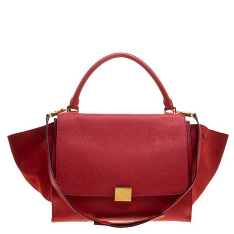 celine trapeze red price|Trapèze Celine Bags .